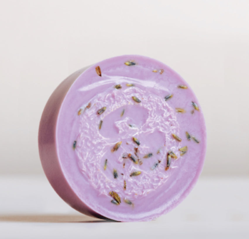 The Ube Lavender soap by Lola Severina. Lola Severina is run by an AAPI woman.