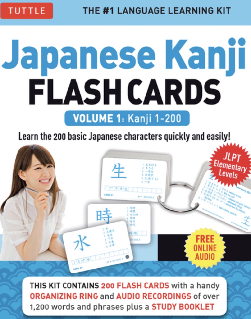 Japanese Kanji Flash Cards Kit Volume 1: Kanji 1-200: Jlpt Beginning Level: Learn 200 Japanese Characters