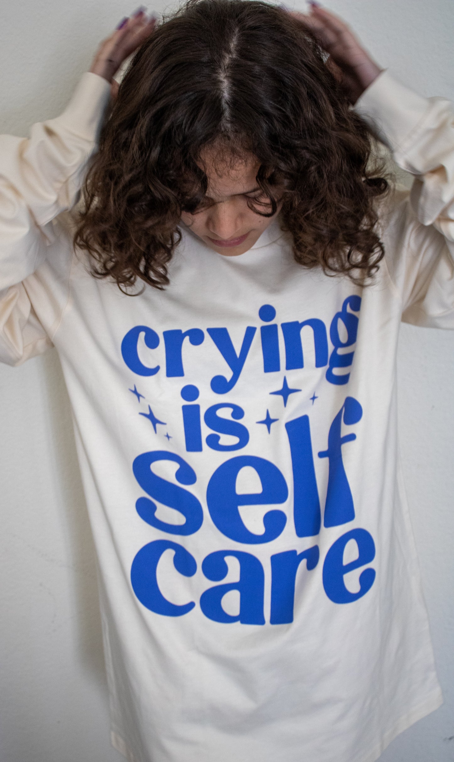 crying is self care shirt
