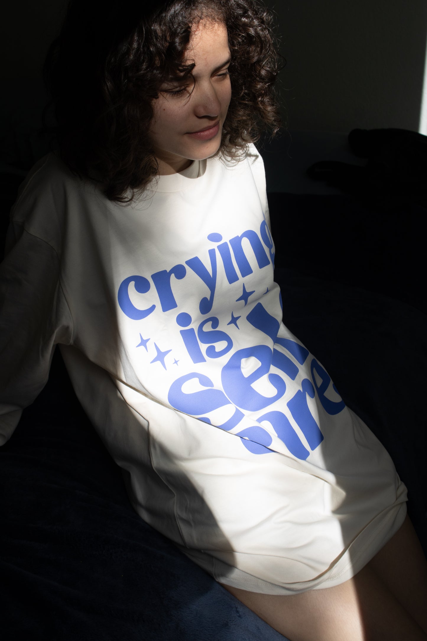 crying is self care shirt
