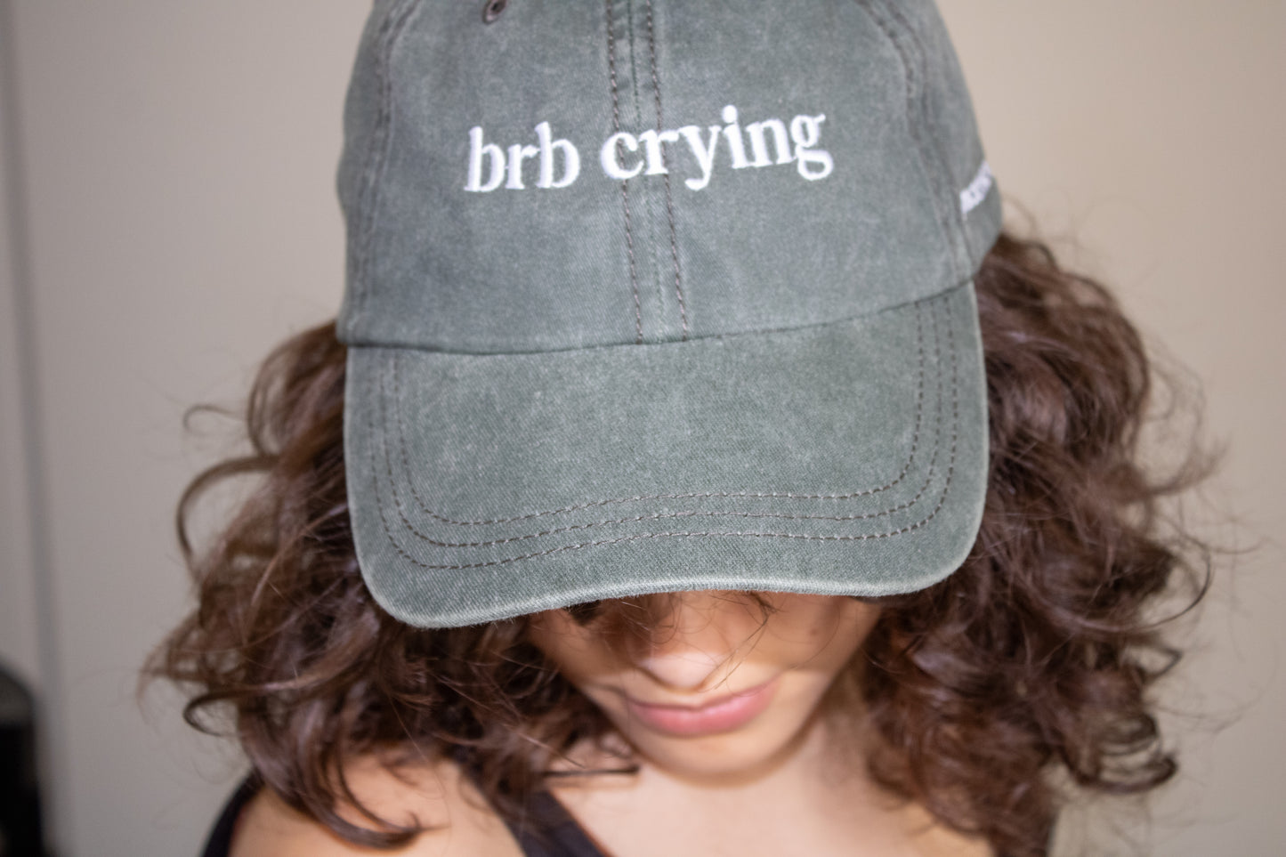 brb crying hat