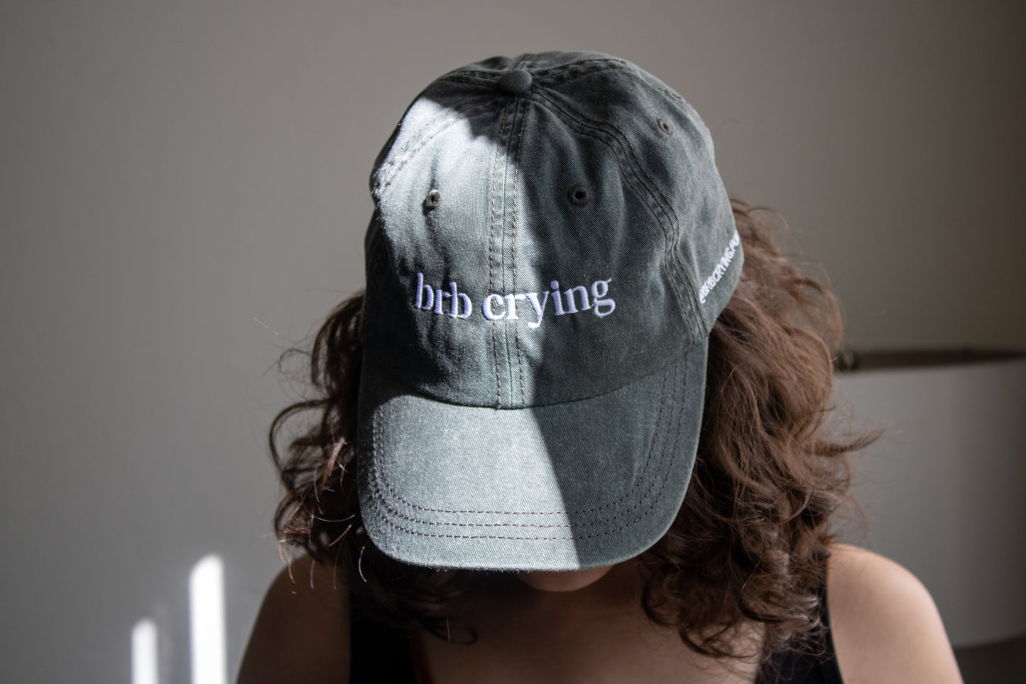 brb crying hat
