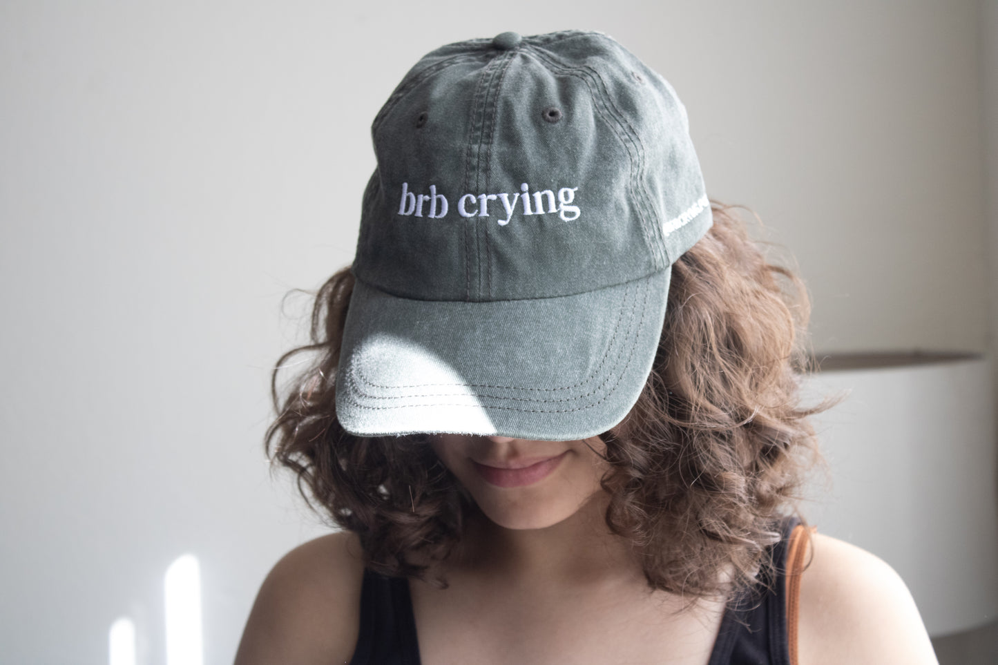 brb crying hat