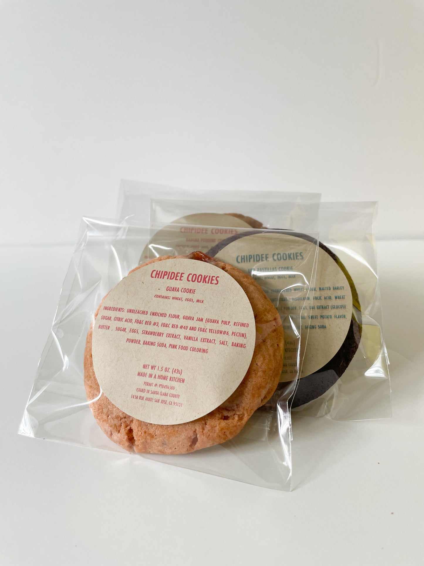 Chipidee's unique cookie flavors include guava and ube pastillas.