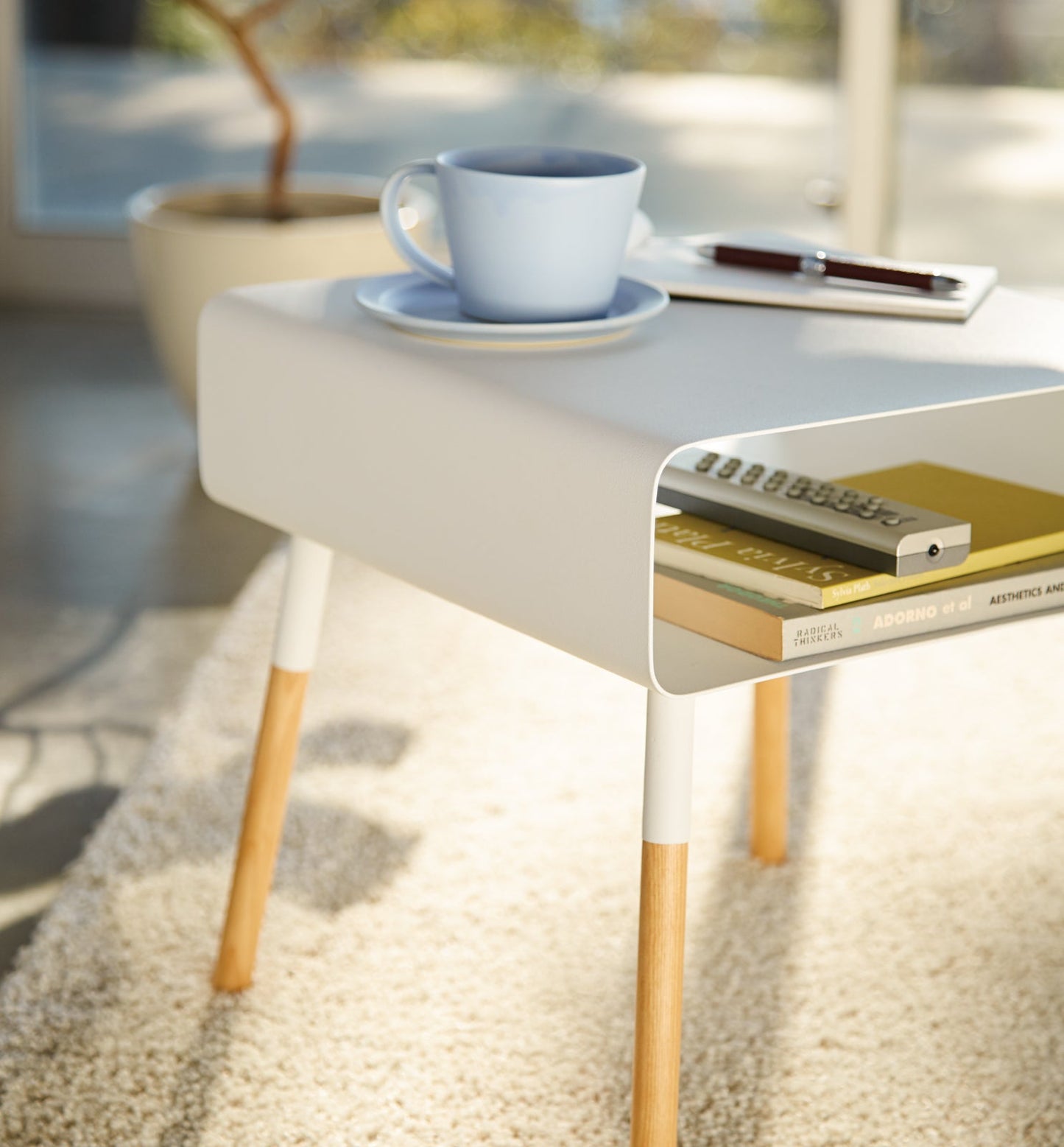 Storage Table - Tall (23" H) - Steel + Wood