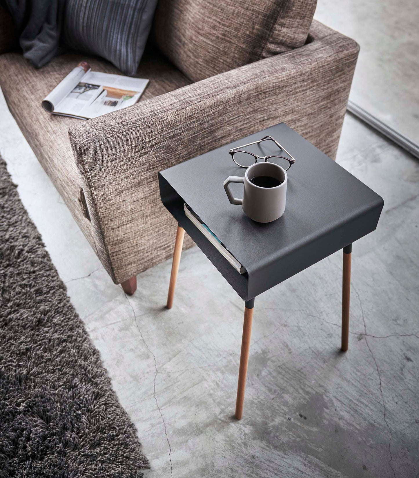 Storage Table - Tall (23" H) - Steel + Wood