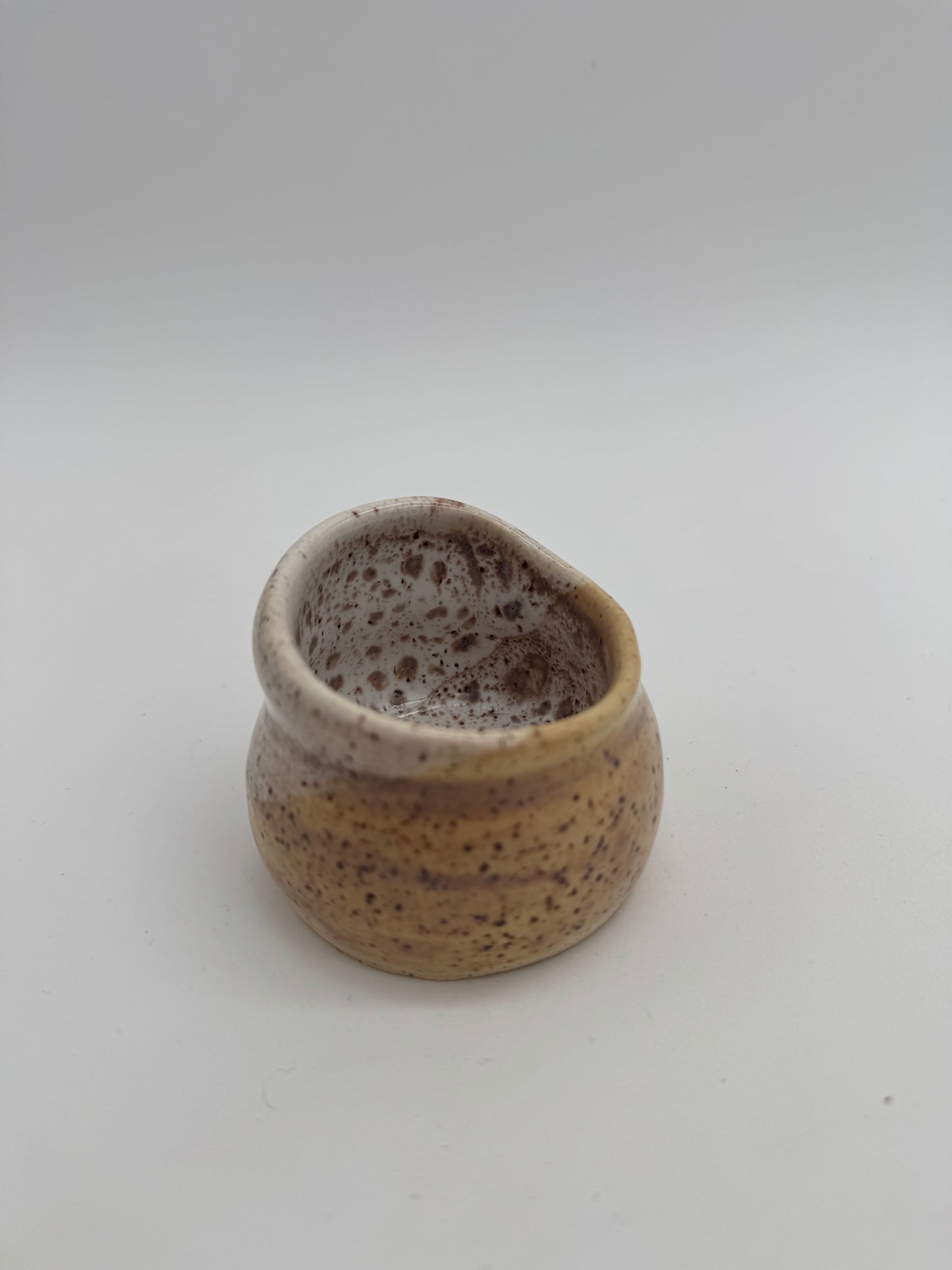 Ceramic hyacinth speckle mini vase