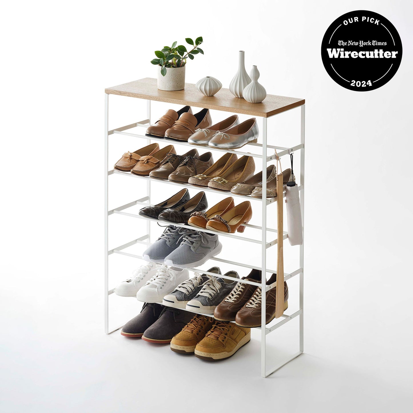 Six-Tier Shoe Rack (34" H)  - Steel