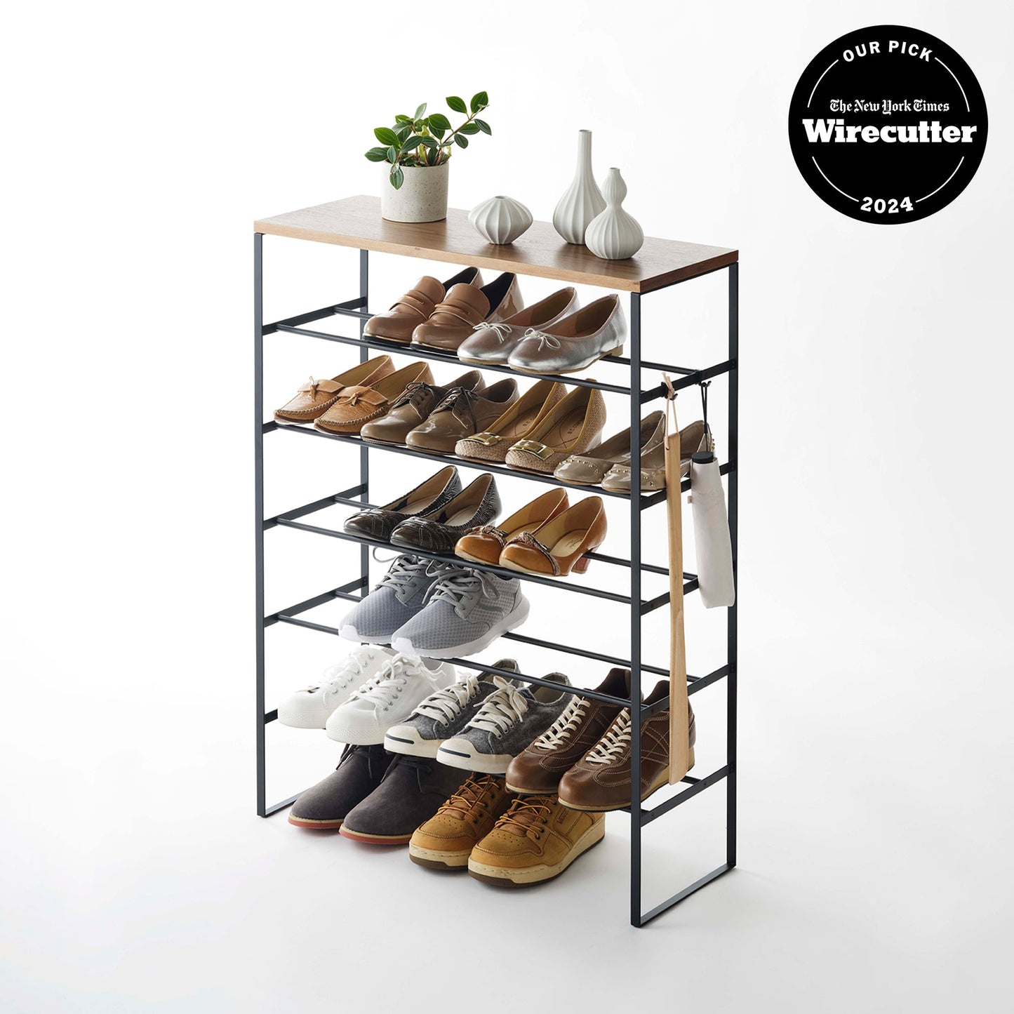 Six-Tier Shoe Rack (34" H)  - Steel