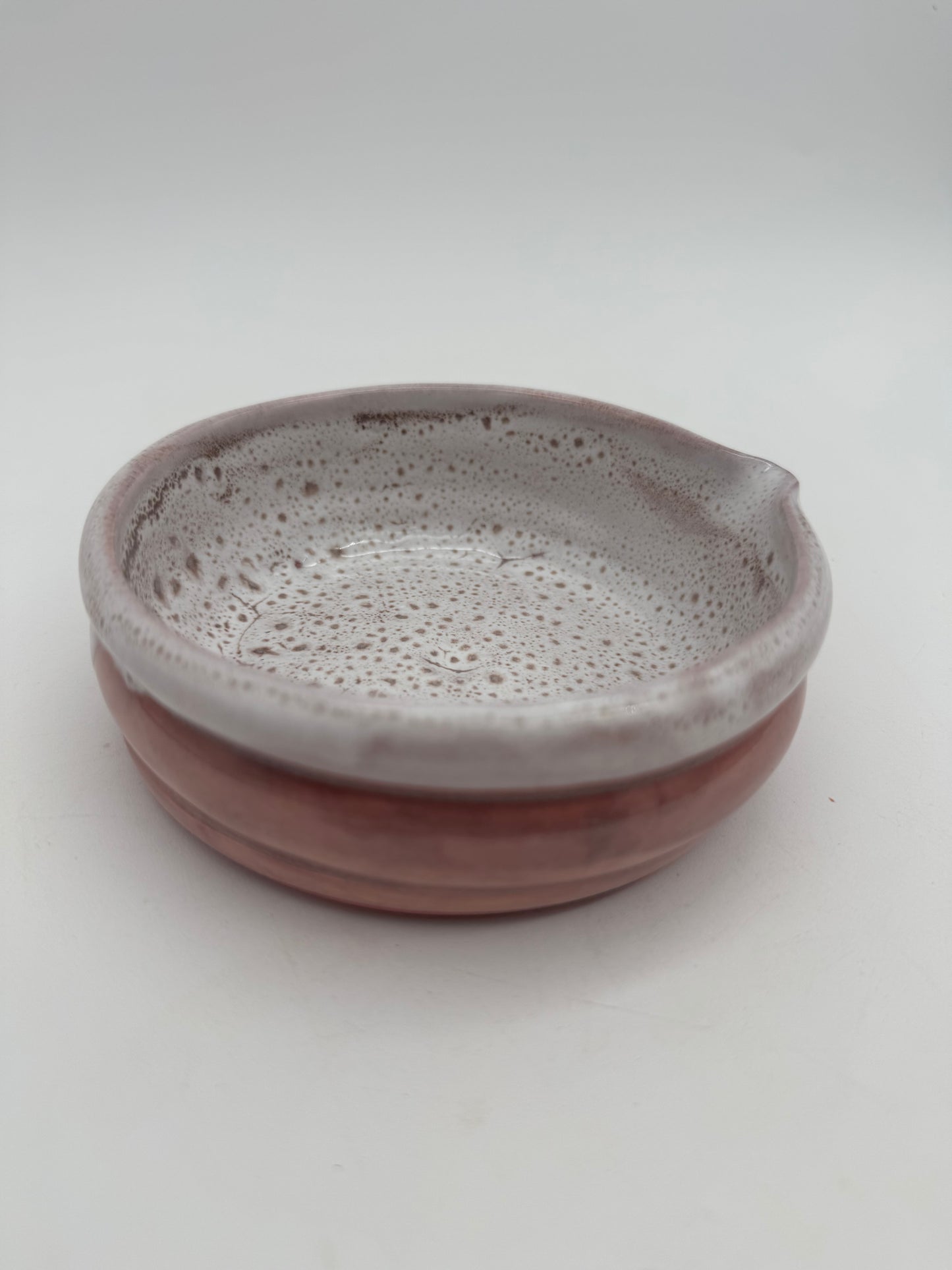 Ceramic pink matcha bowl