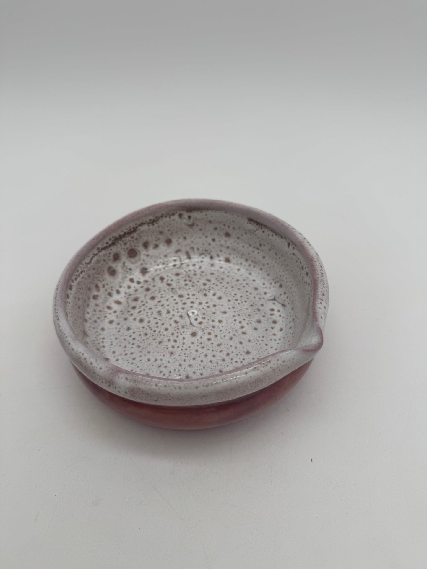 Ceramic pink matcha bowl
