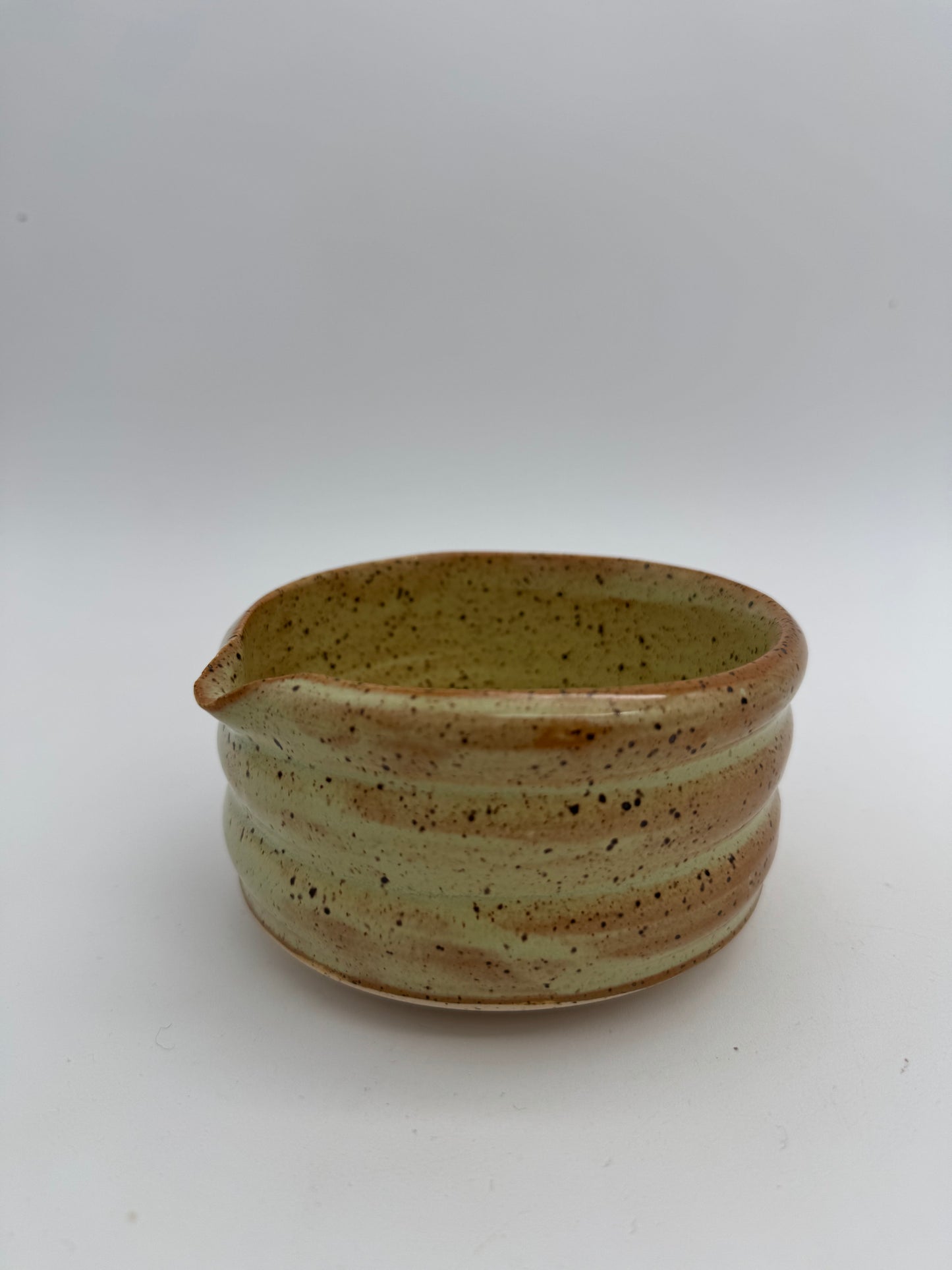 Ceramic moss matcha bowl