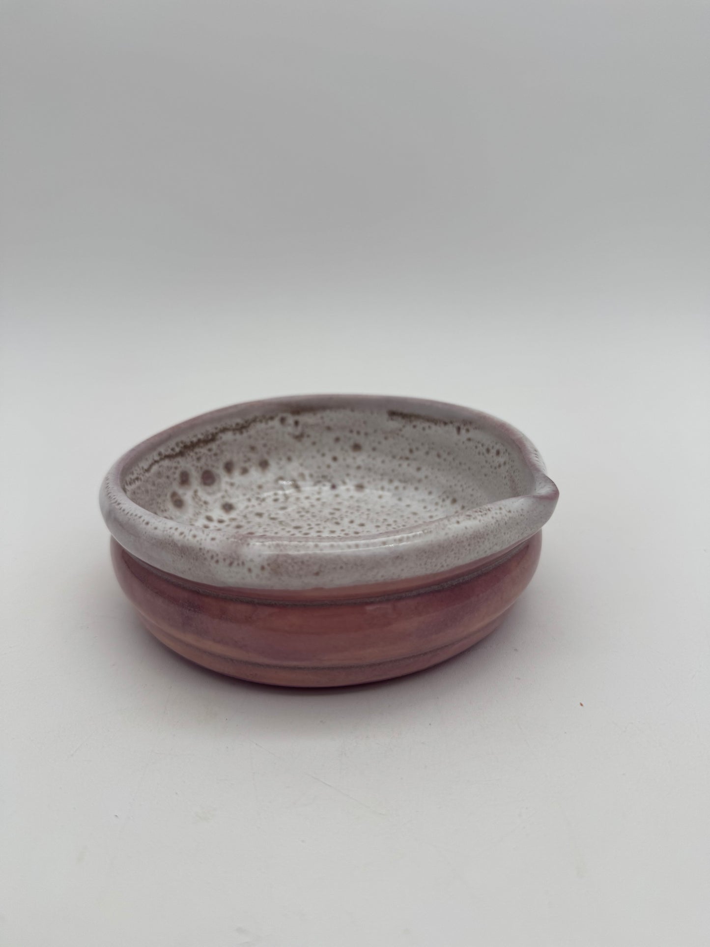 Ceramic pink matcha bowl