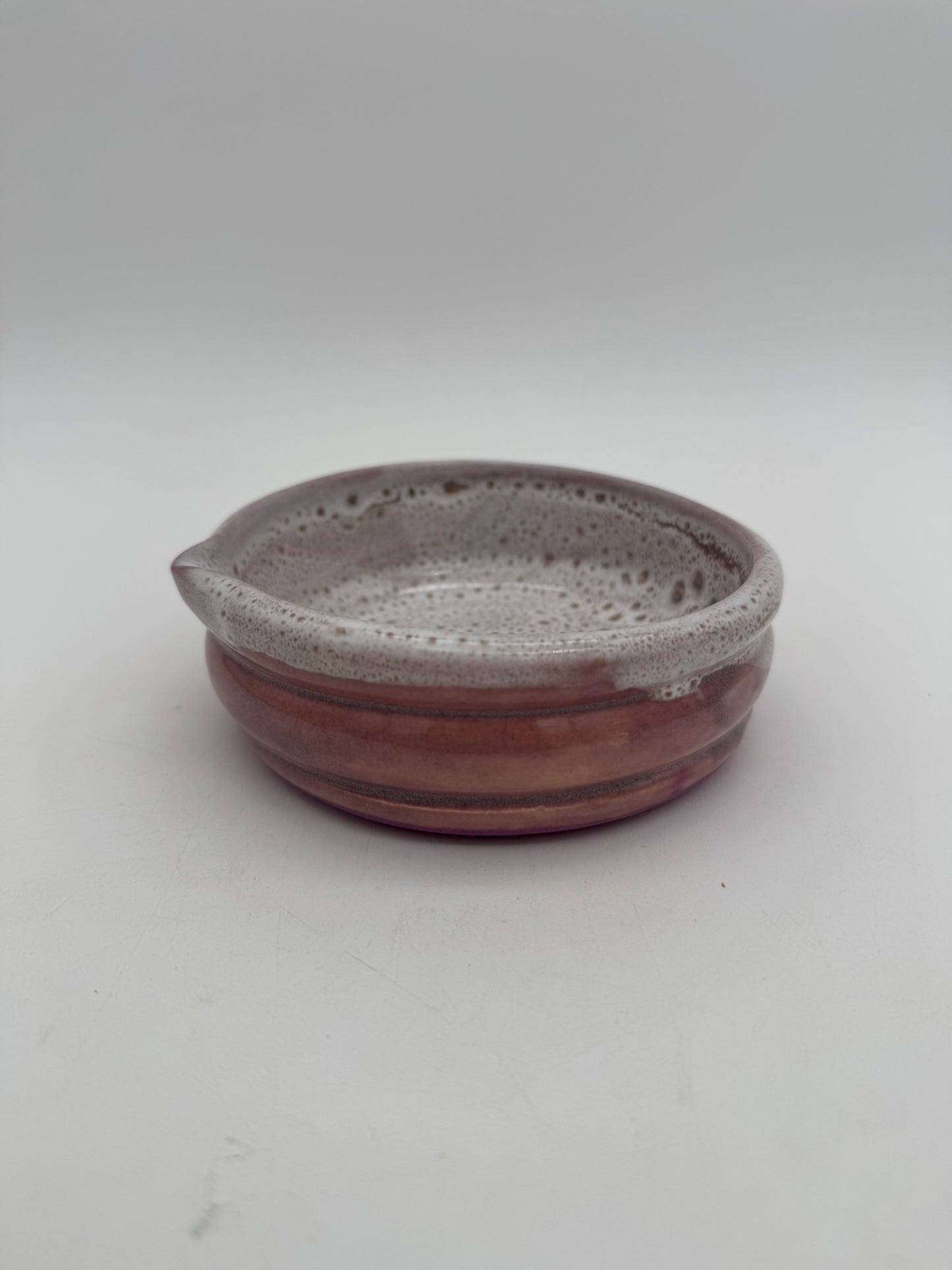 Ceramic pink matcha bowl