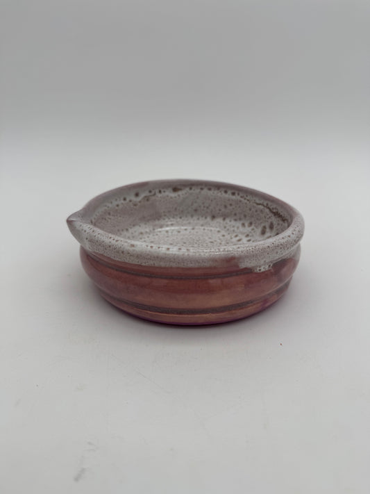 Ceramic pink matcha bowl