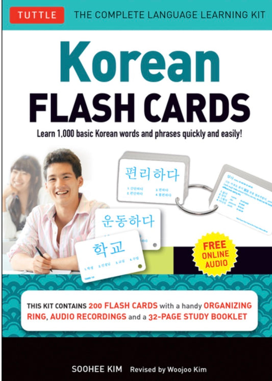 Korean Flash Cards Kit: Learn 1,000 Basic Korean Words and Phrases Quickly and Easily! (Hangul & Romanized Forms)