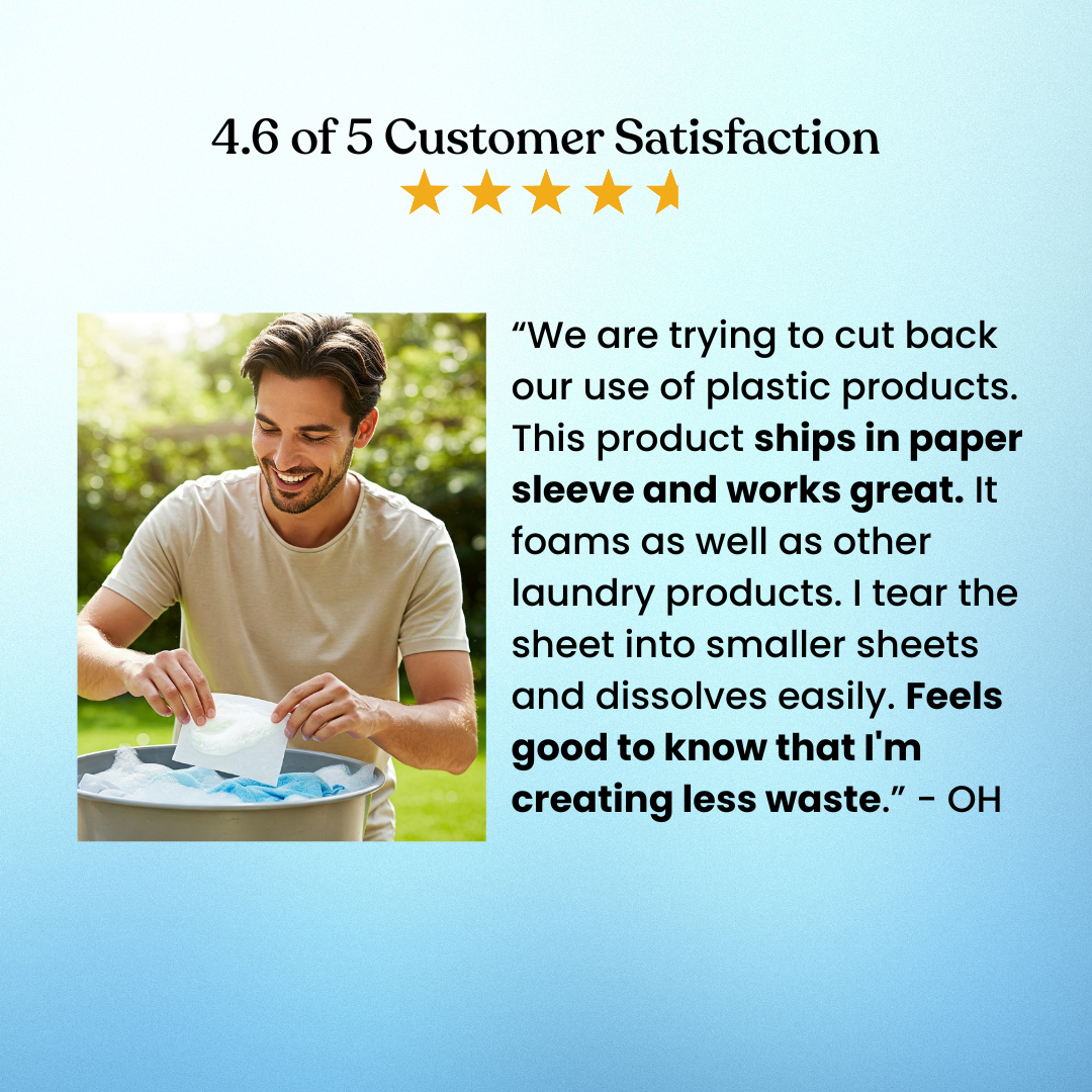 SLS-Free Laundry Detergent Sheets (Sensitive Skin)