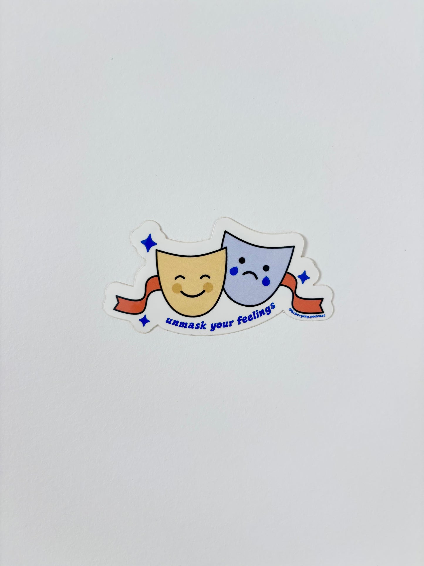 brb crying sticker 3-pack