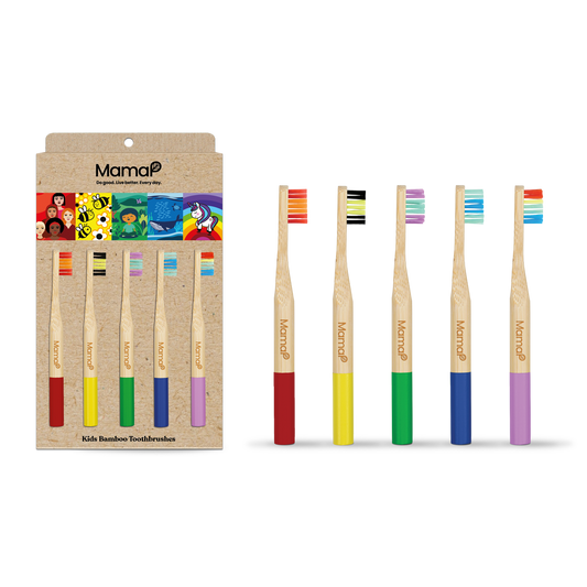 Kids Bamboo Toothbrushes 5-Pack