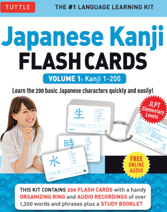 Japanese Kanji Flash Cards Kit Volume 1: Kanji 1-200: Jlpt Beginning Level: Learn 200 Japanese Characters