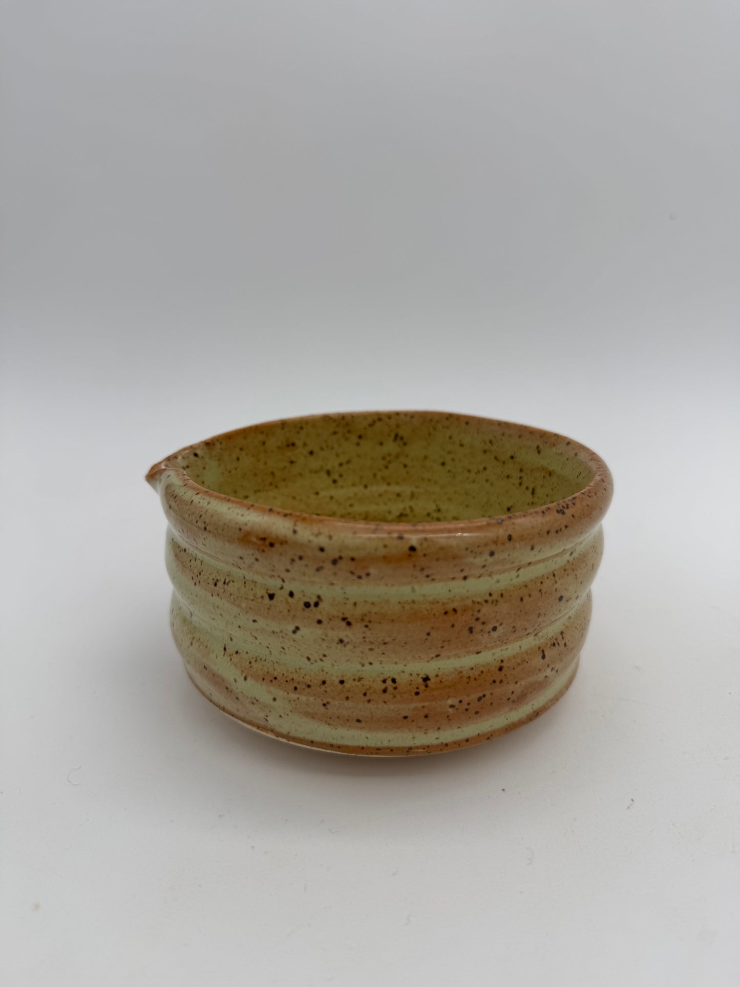 Ceramic moss matcha bowl
