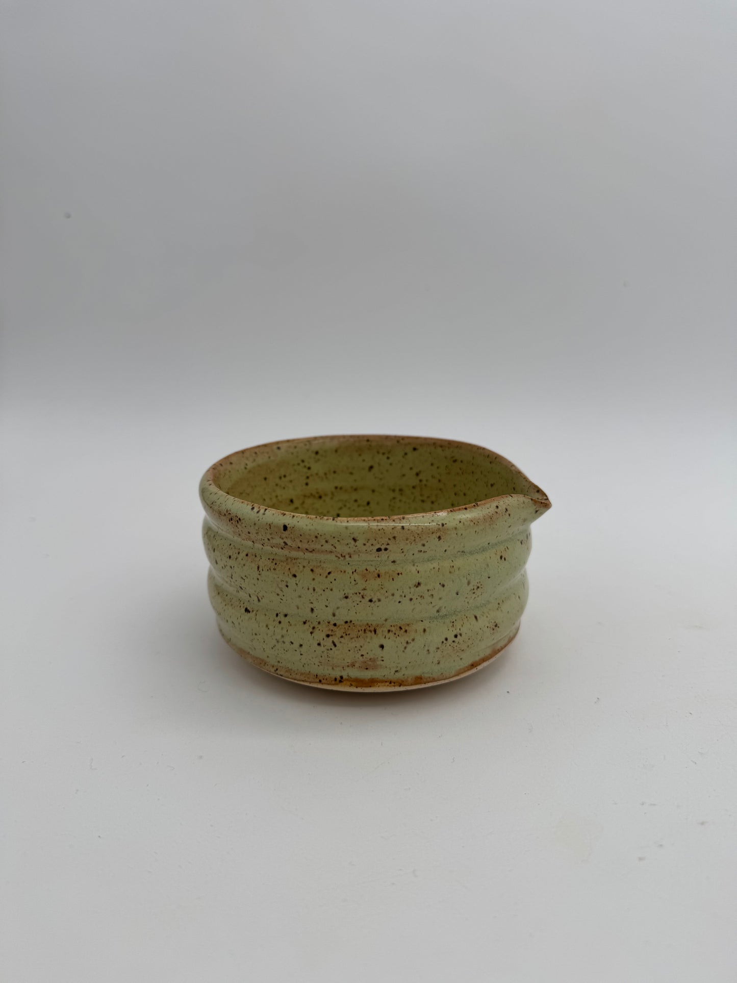 Ceramic moss matcha bowl