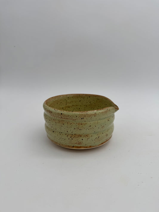 Ceramic moss matcha bowl