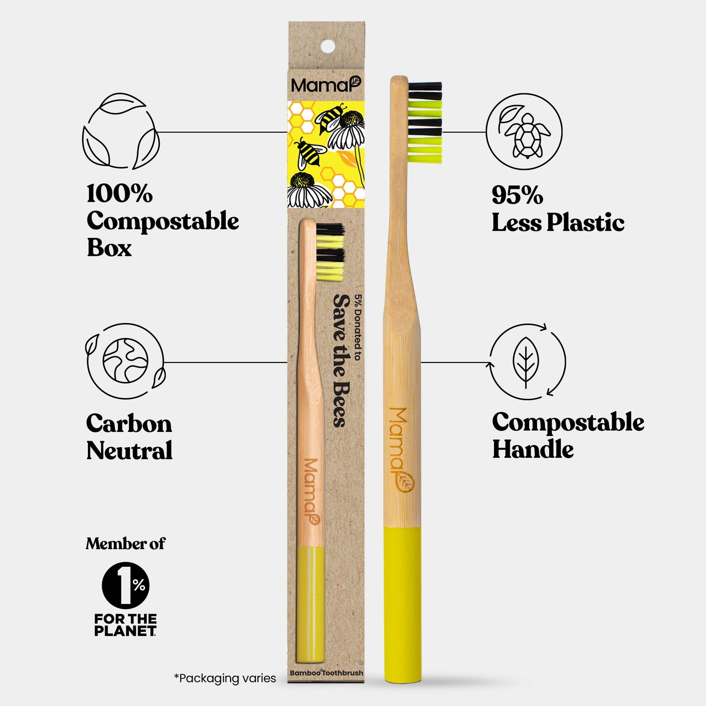 Kids Bamboo Toothbrush Save The Bees