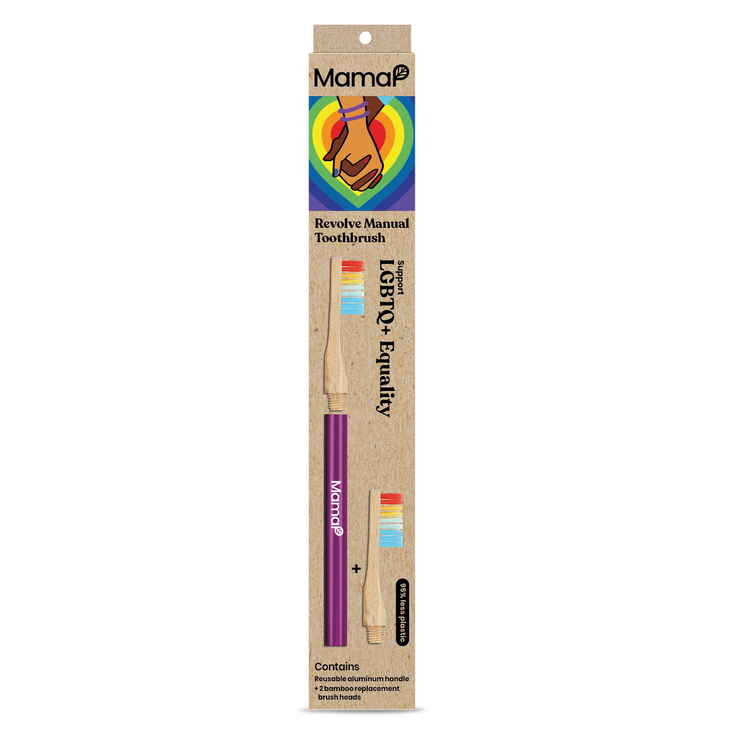 Revolve Manual Toothbrush with Replaceable Head - LGBTQ+ Equality
