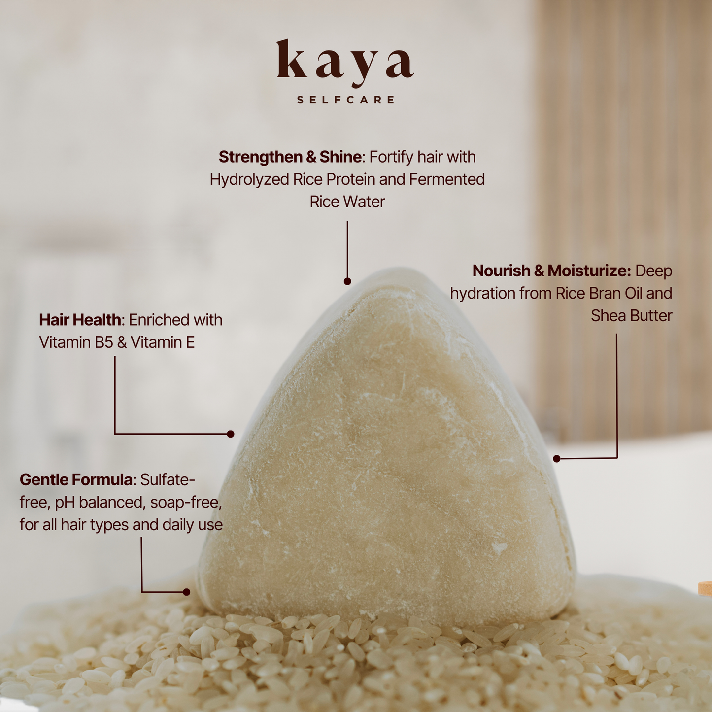 Rice Protein Shampoo Bar