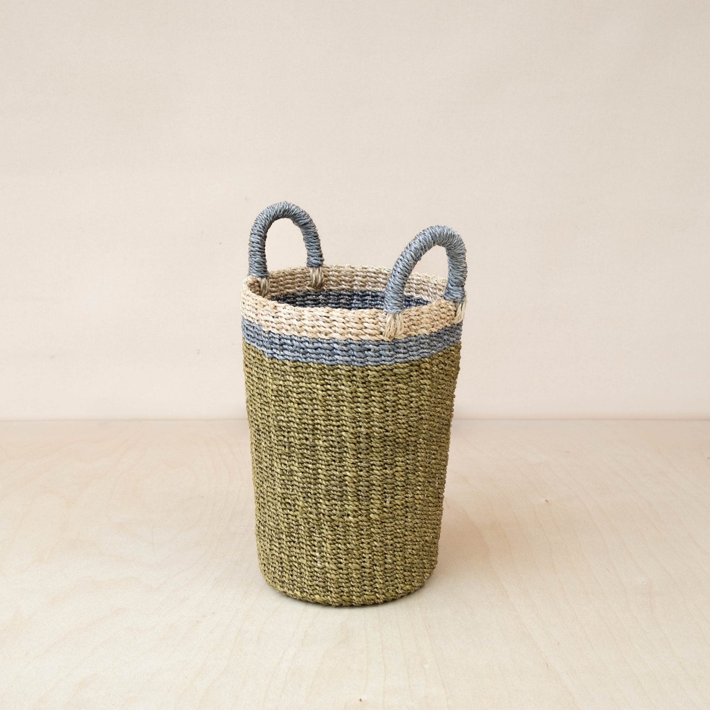Olive Tall Wicker Basket Vase - Woven Plant Baskets | LIKHÂ