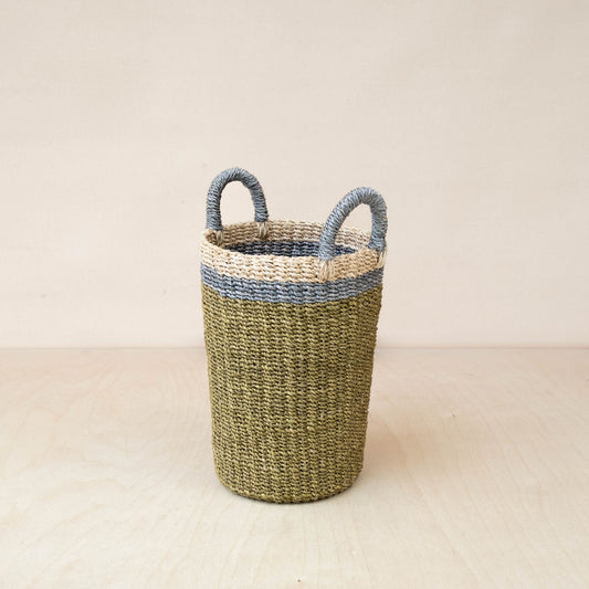 Olive Tall Wicker Basket Vase - Woven Plant Baskets | LIKHÂ