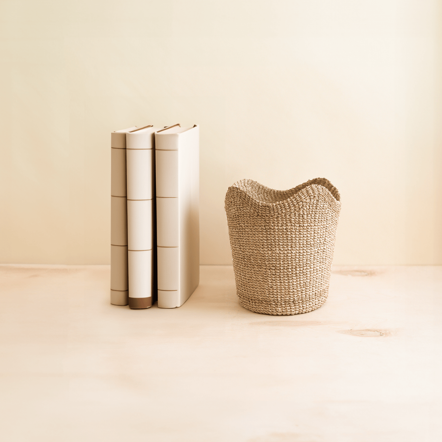 Small Natural Scallop Basket - Abaca Woven Basket | LIKHÂ