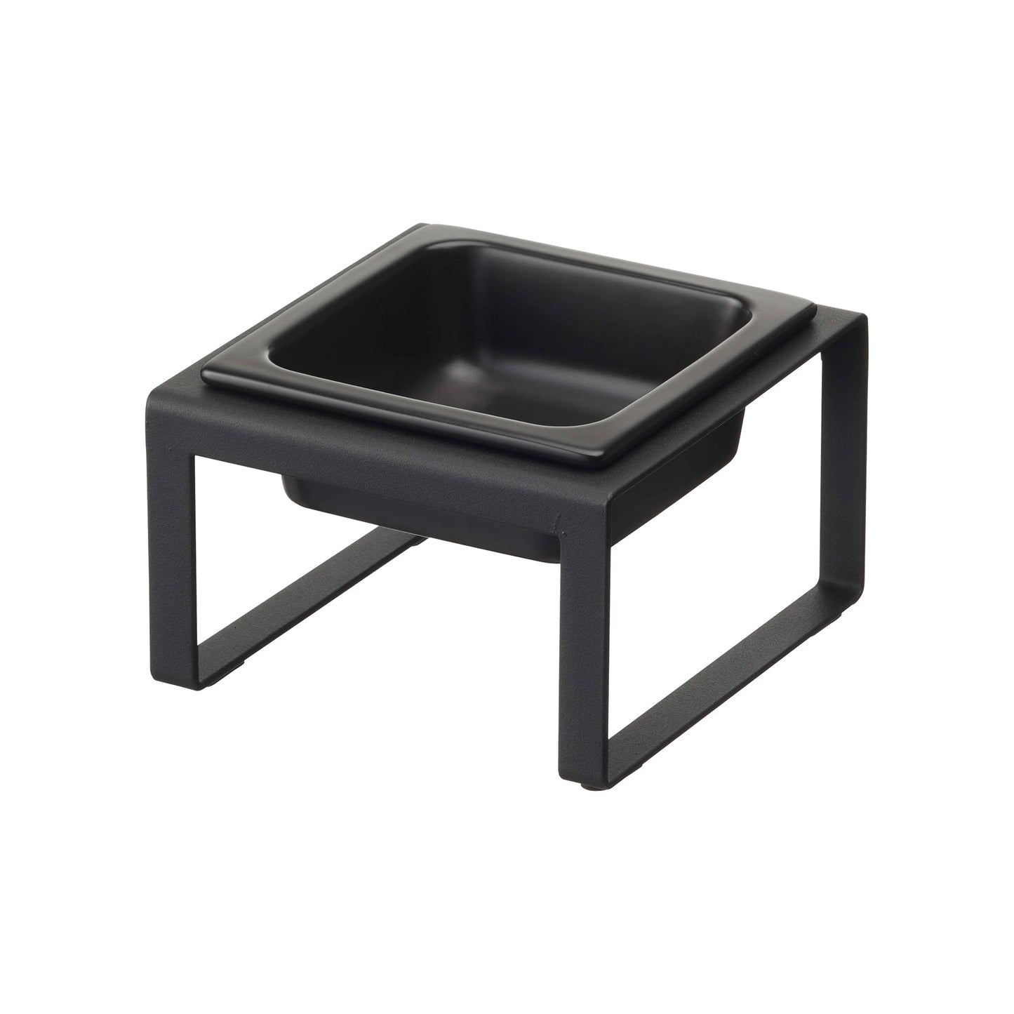 Single Pet Food Bowl - Tall - Steel + Ceramic