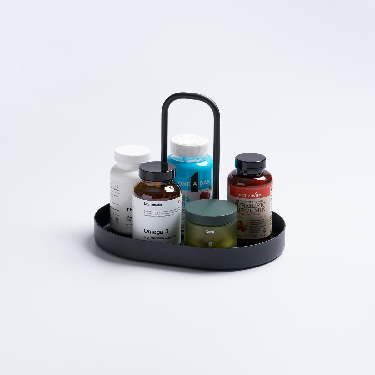 Vanity Tray with Handle - Steel