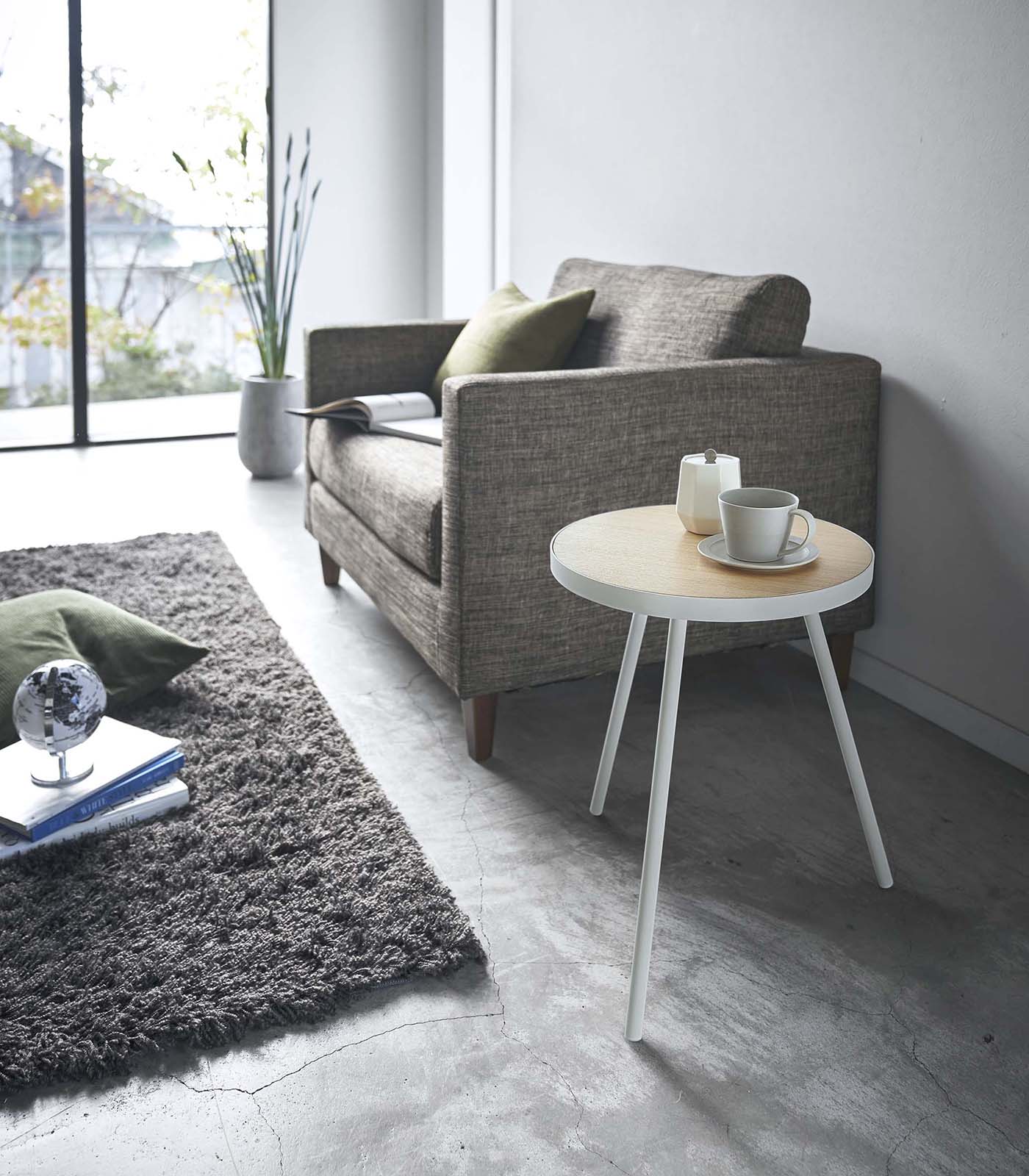 Side Table (20" H)  - Steel + Wood