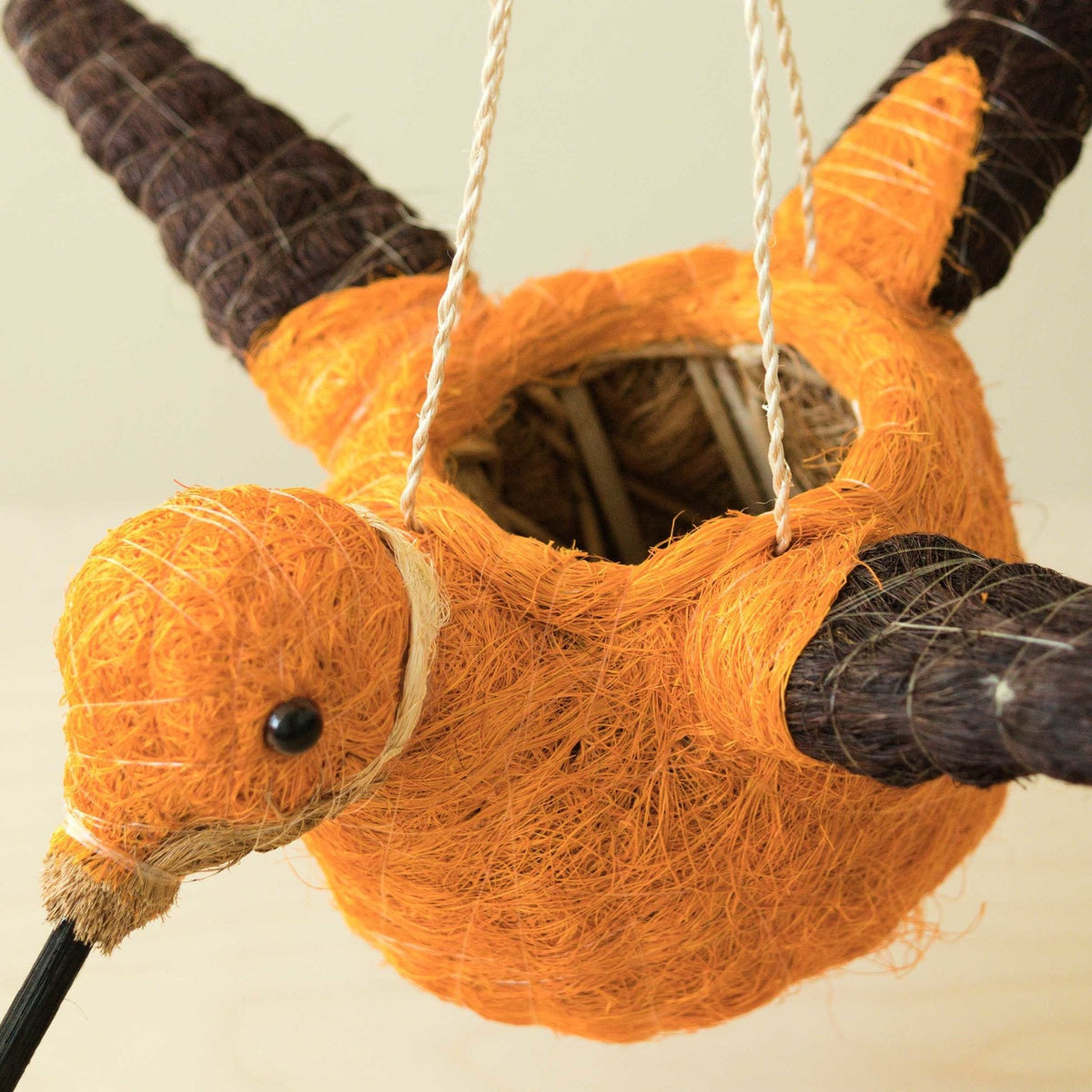 Hummingbird Planter - Coco Coir | LIKHA x Gilded Frond Clay + Textiles