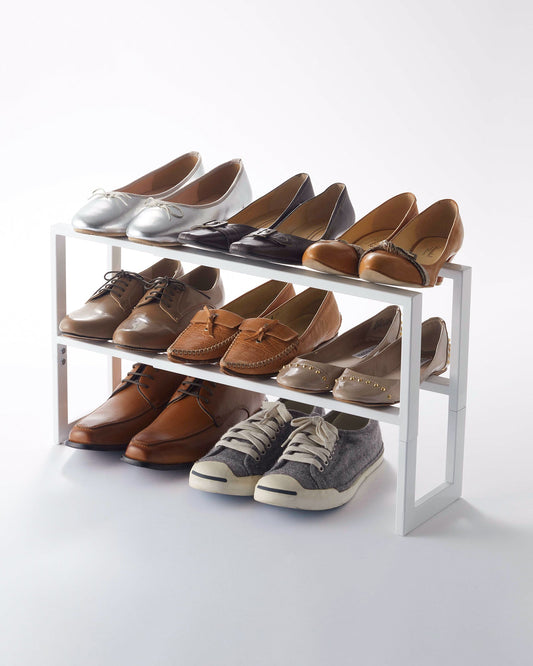 Two-Tier Expandable Shoe Rack (12" H)  - Steel