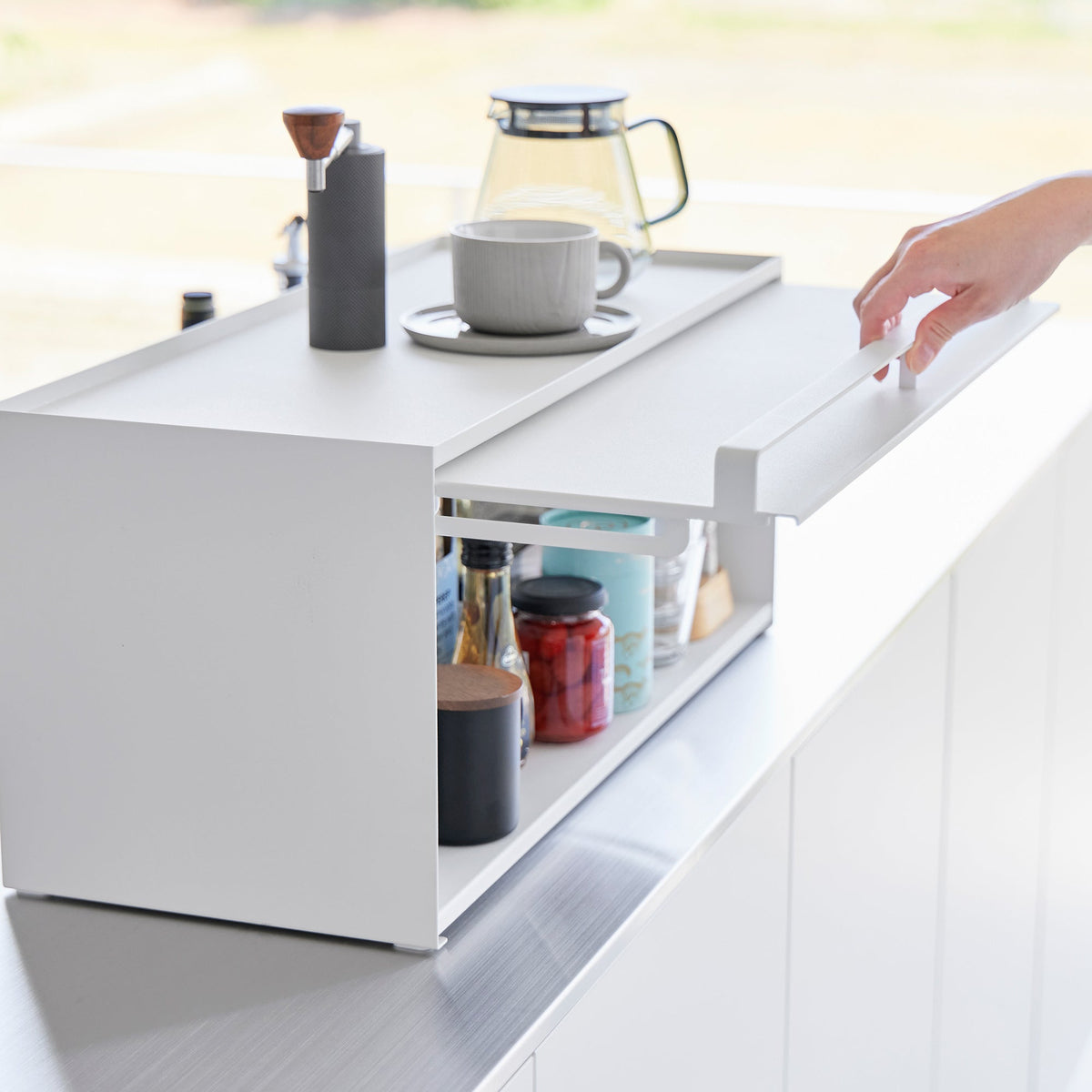 Open-Back Countertop Storage Rack - Steel