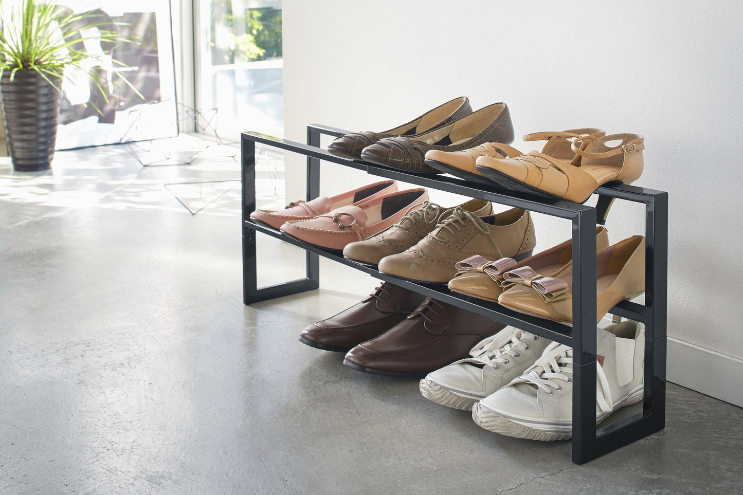 Two-Tier Expandable Shoe Rack (12" H)  - Steel