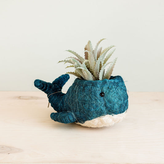 Wicker Whale Planter - Coco Planter | LIKHÂ