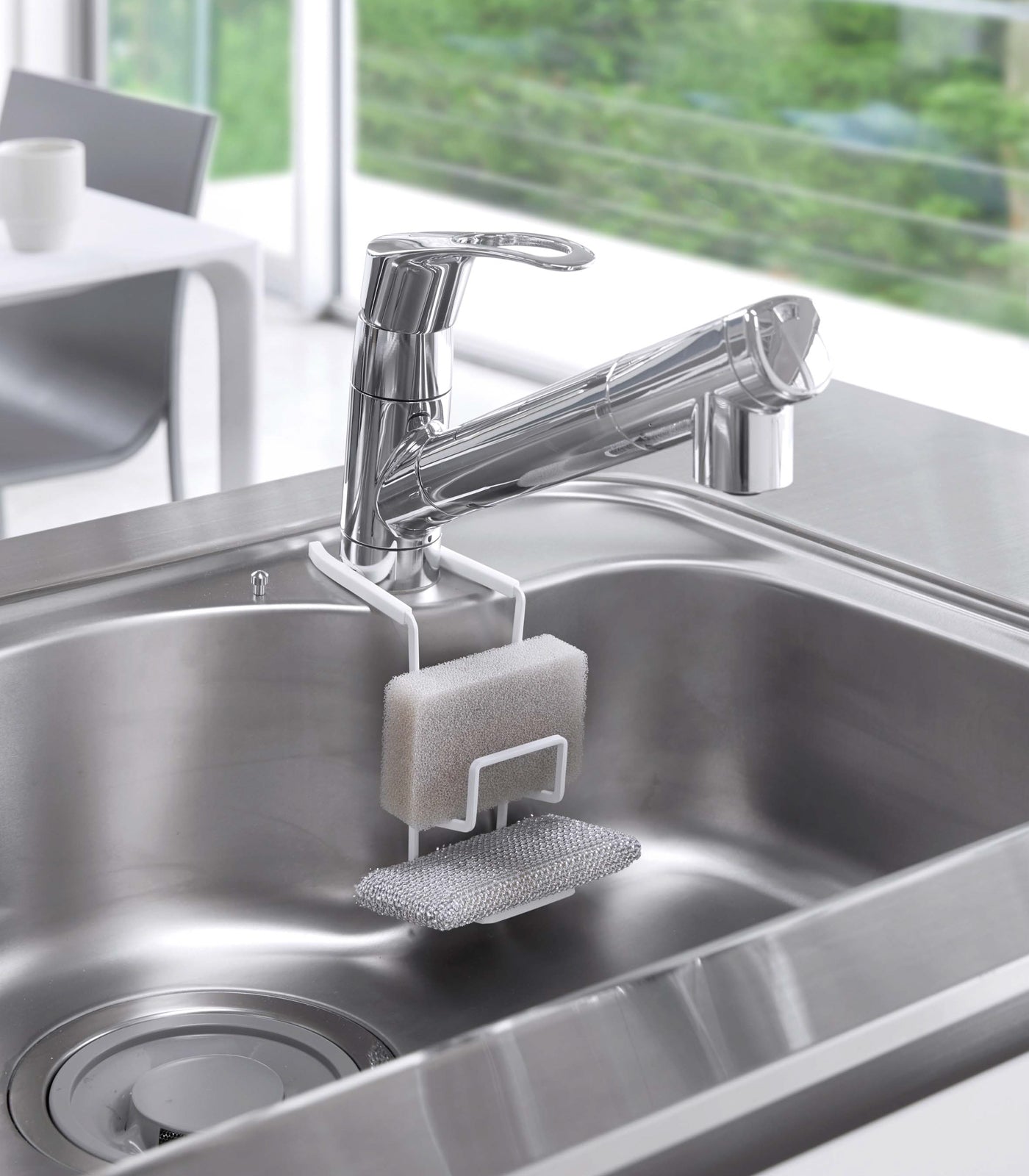 Faucet-Hanging Sponge Holder - Double - Steel