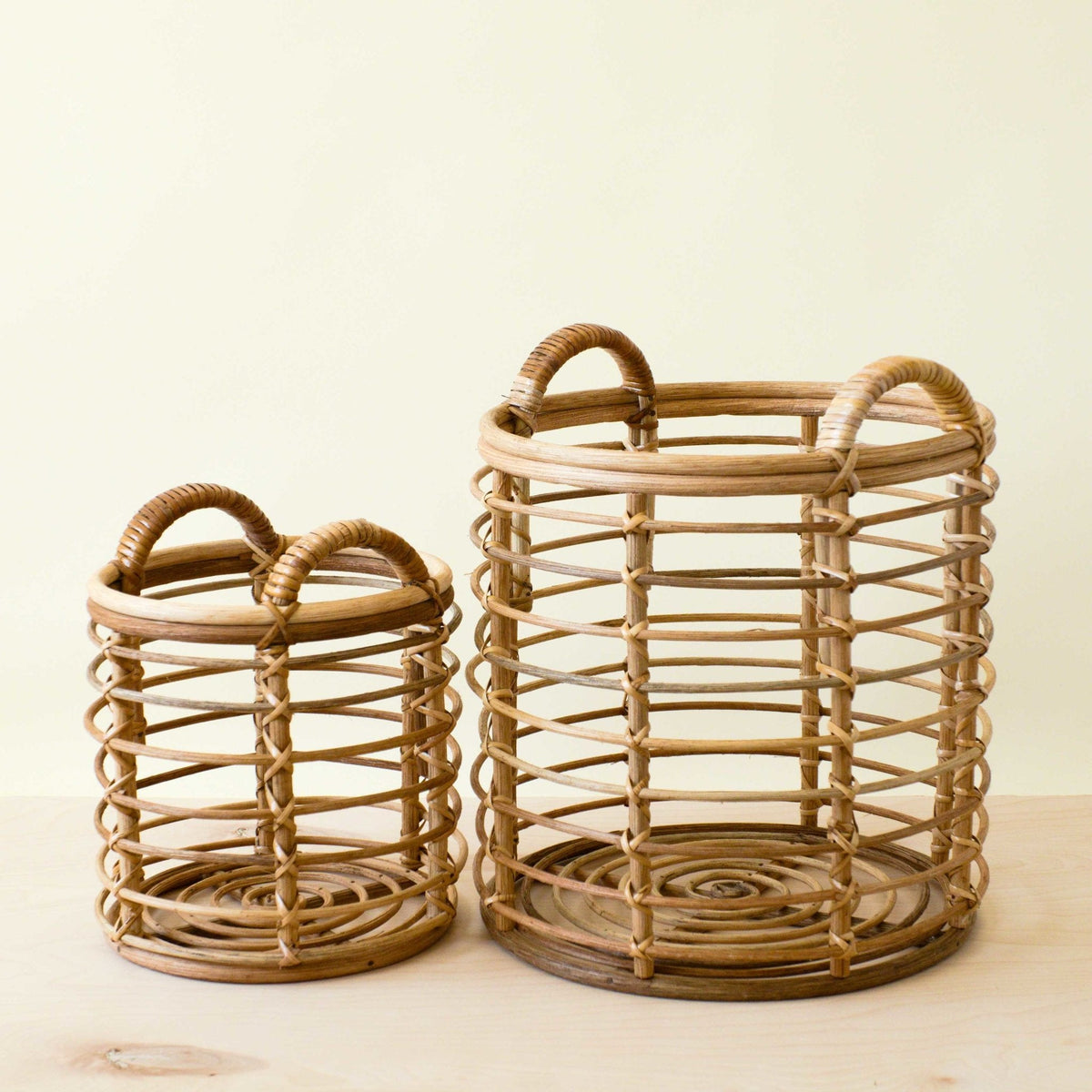 Rattan Cylinder Basket - Storage Baskets, set of 2 | LIKHÂ