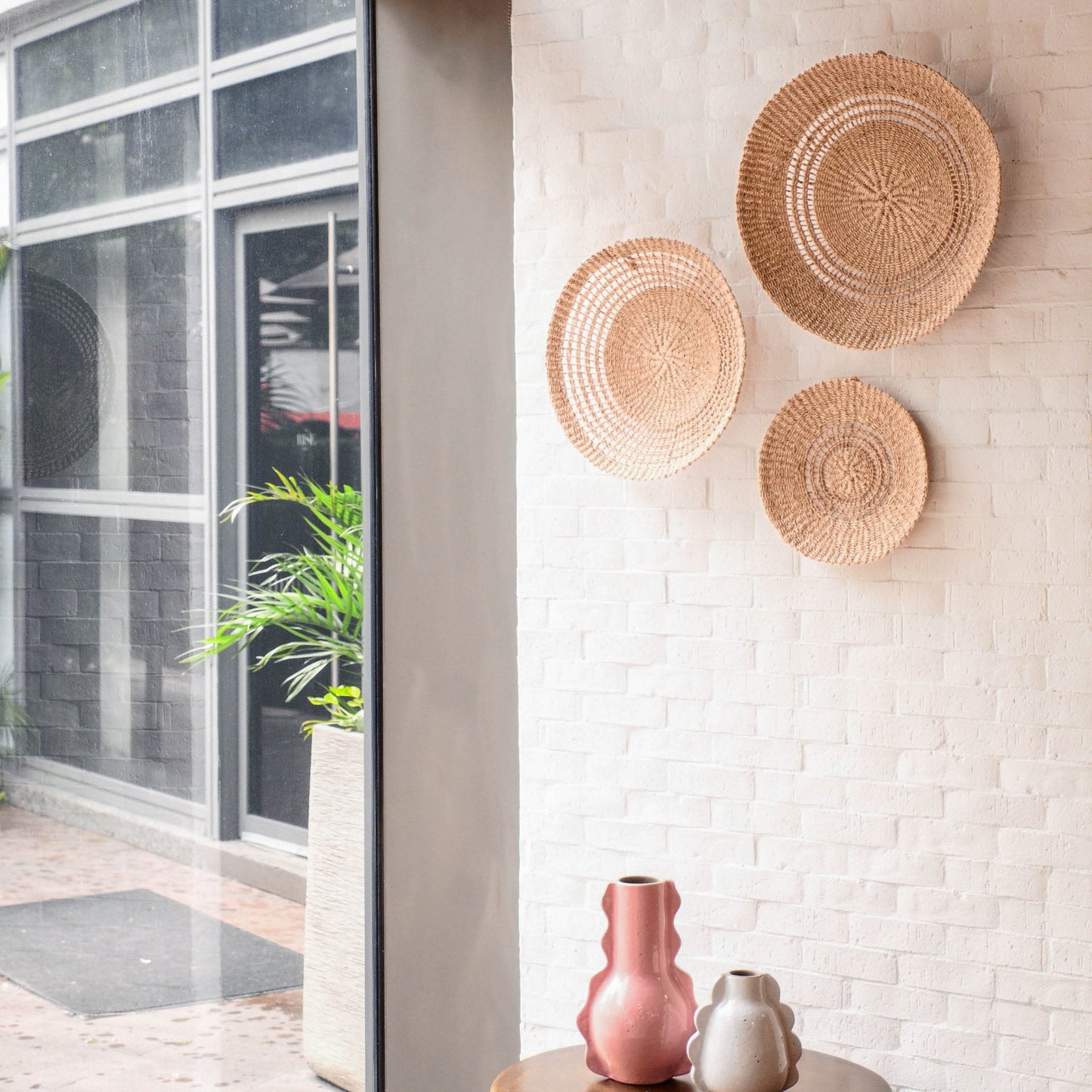 Open Weave Wall Baskets, Medium - Woven Wall Baskets | LIKHÂ
