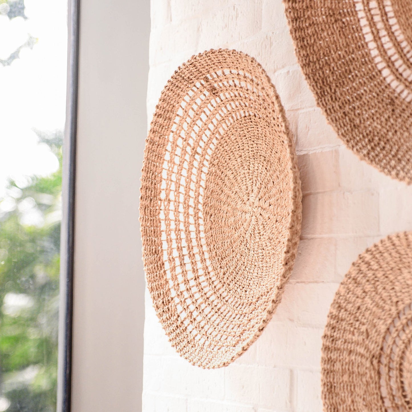 Open Weave Wall Baskets, Small - Woven Wall Baskets | LIKHÂ