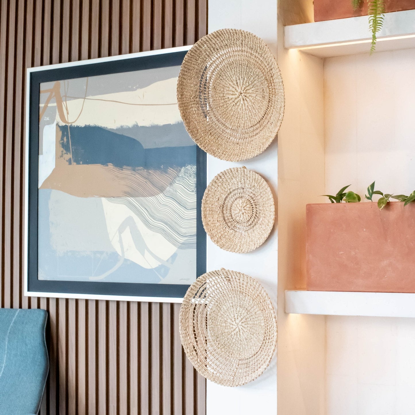 Open Weave Wall Baskets, Small - Woven Wall Baskets | LIKHÂ