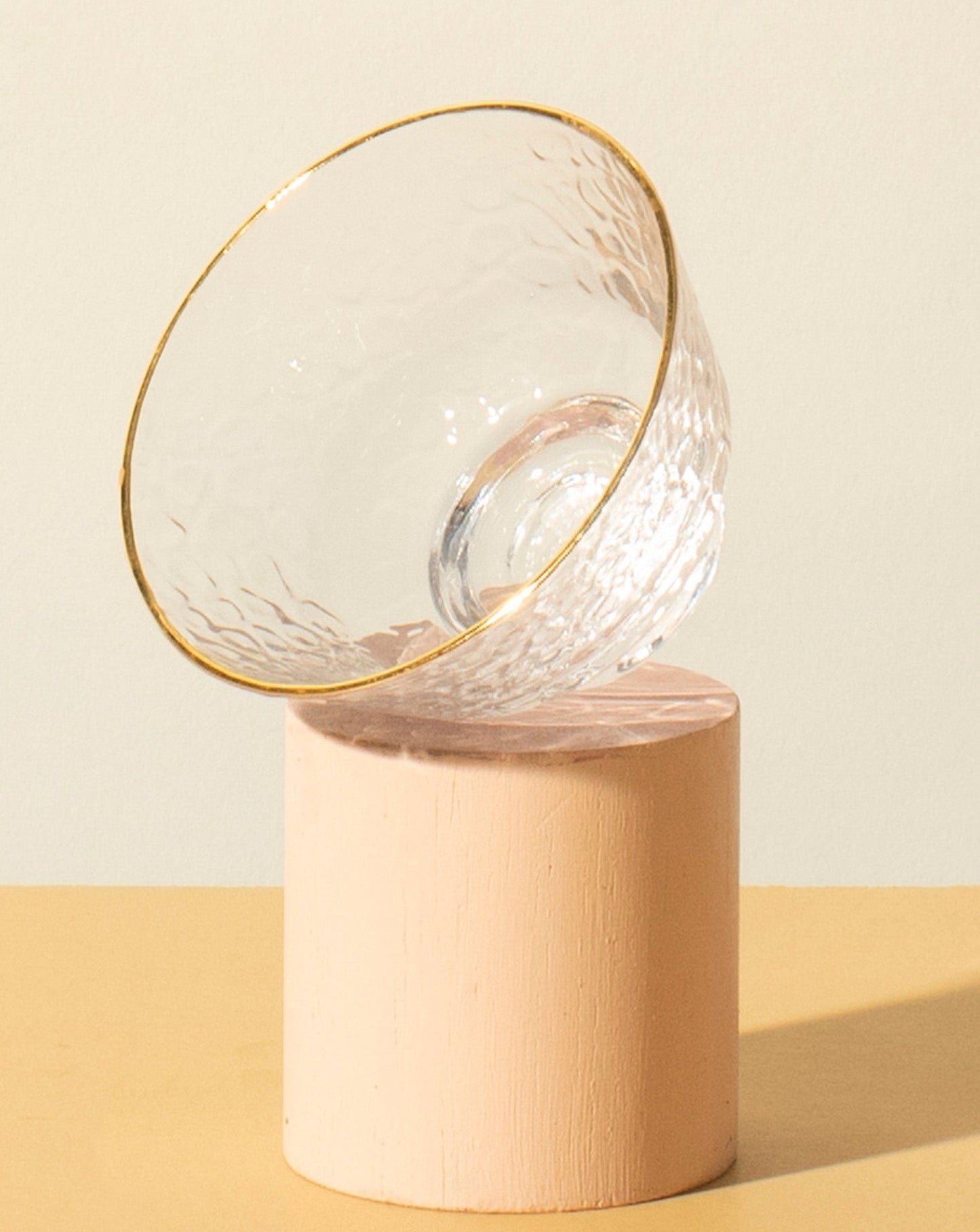 Gold rim glass cups (2)