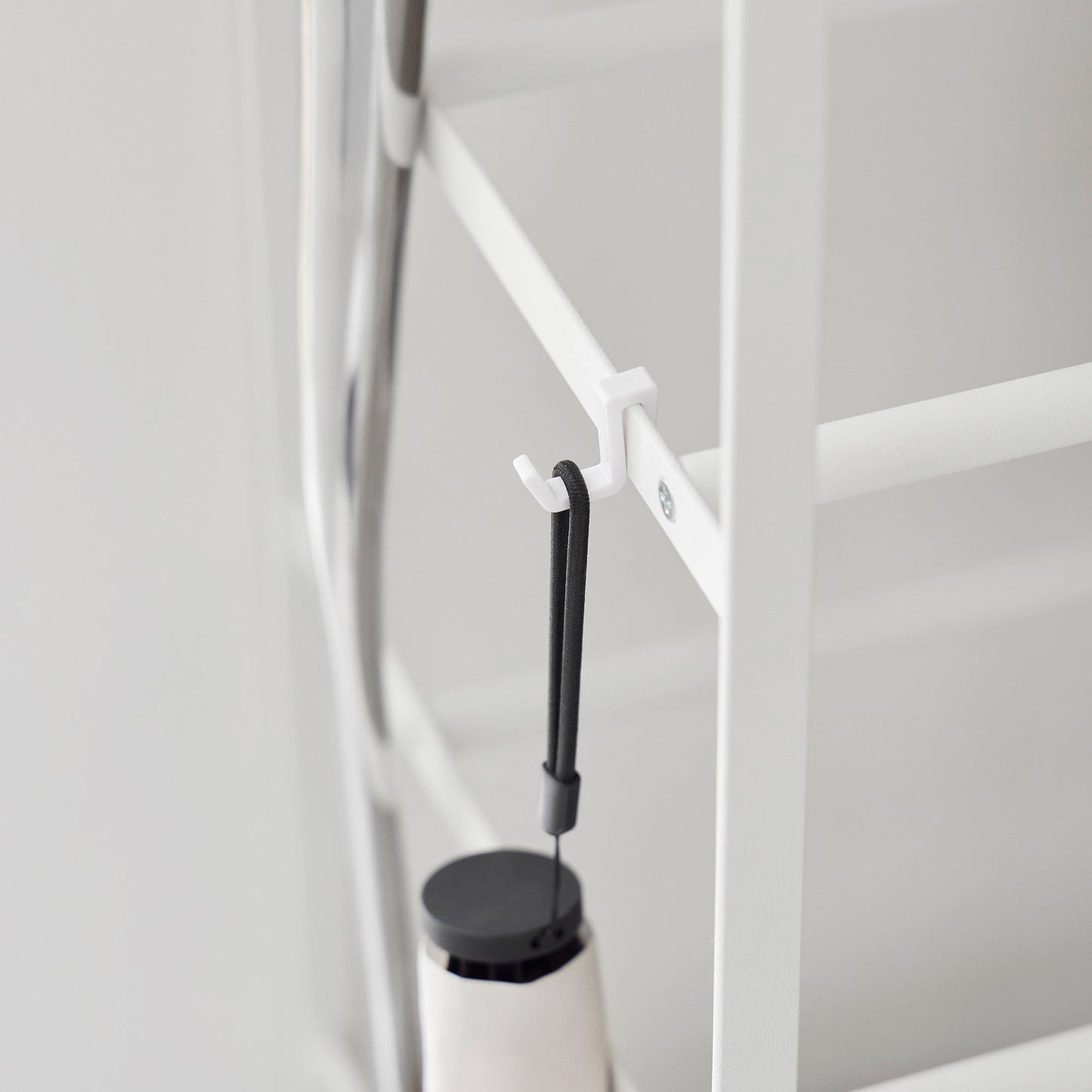 Rolling Five-Tier Shoe Rack (" H)  - Steel + Wood